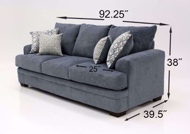 Gray American Sofa by American Furniture Manufacturing Dimensions | Home Furniture Plus Bedding