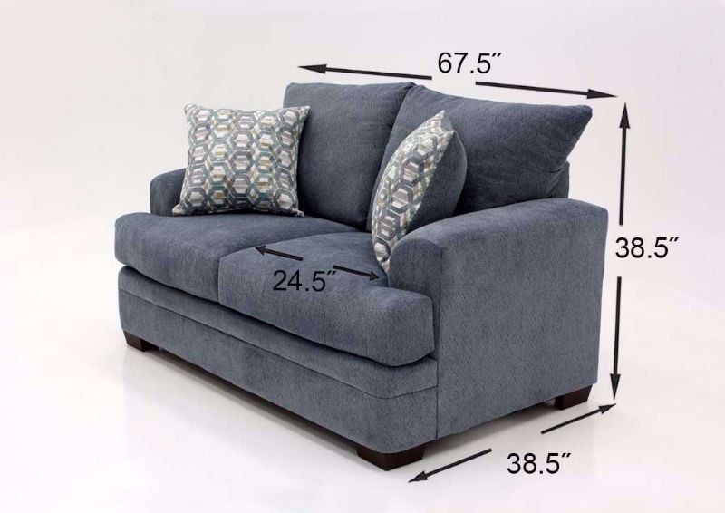 Gray American Loveseat by American Furniture Manufacturing Dimensions | Home Furniture Plus Bedding