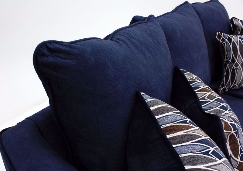 Navy Blue Athena Sofa by American Furniture Showing the Back Cushion Detail | Home Furniture Plus Bedding