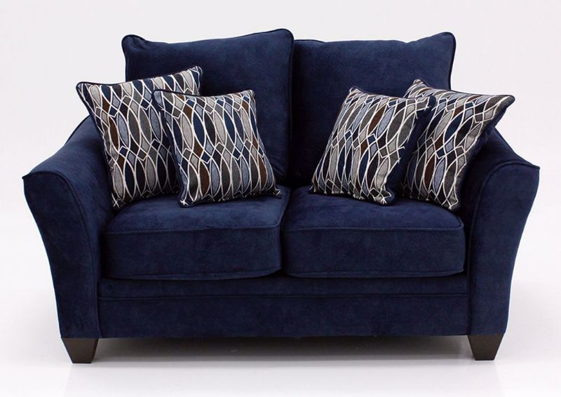 Navy Blue Athena Loveseat by American Furniture, Front Facing | Home Furniture Plus Bedding