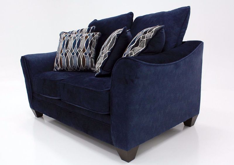 Navy Blue Athena Loveseat by American Furniture at an Angle | Home Furniture Plus Bedding