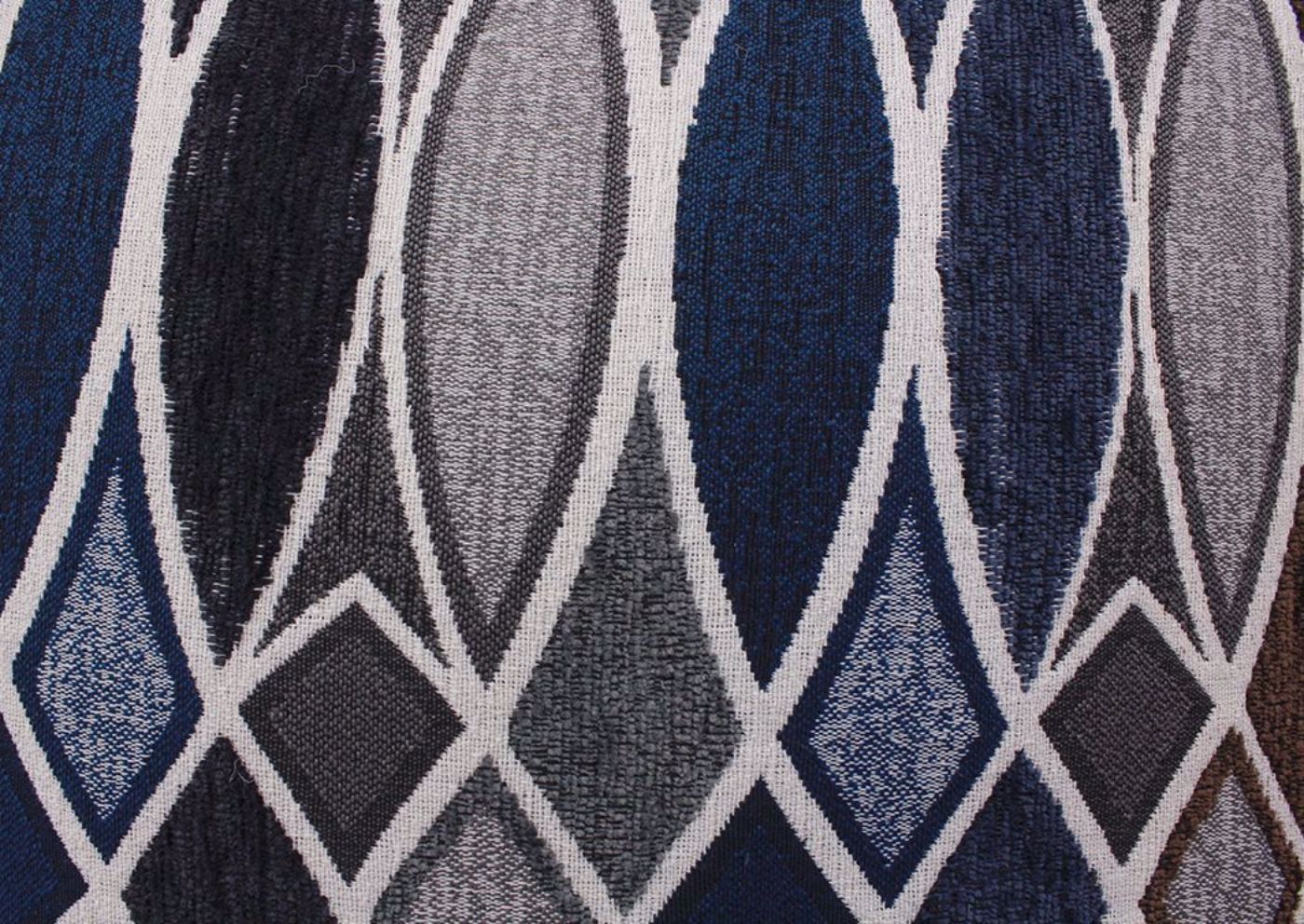 Navy Blue Athena Sofa by American Patterned Accent Pillow Detail | Home Furniture Plus Bedding