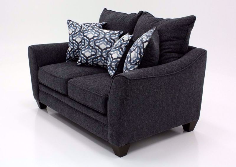 Dark Blue Dante Loveseat by Lane at an Angle | Home Furniture Plus Bedding