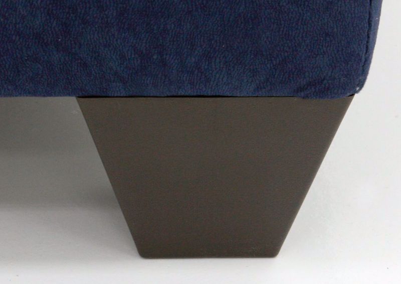 Navy Blue Athena Storage Ottoman by American Furniture Foot Detail | Home Furniture Plus Bedding