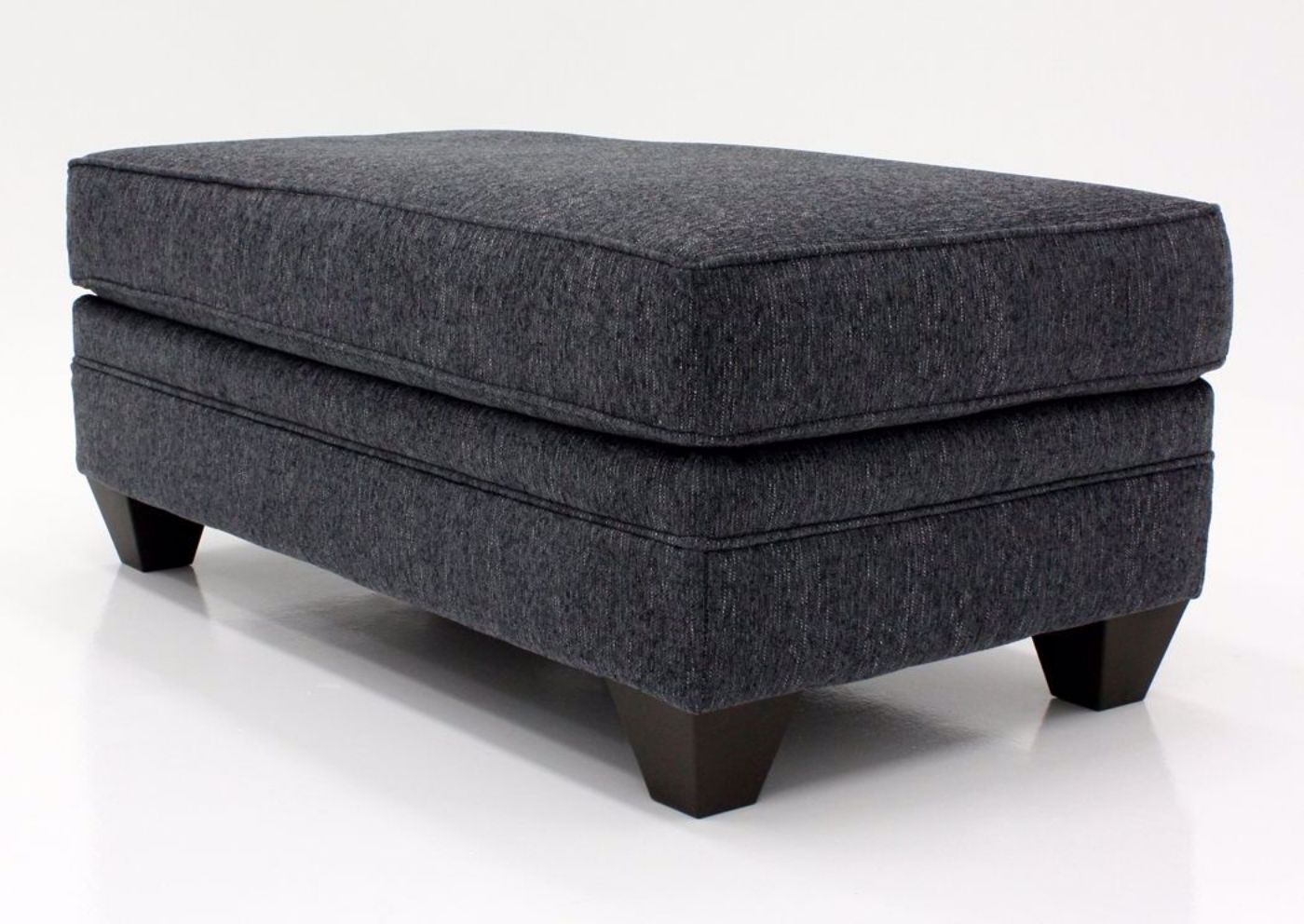 Dark Blue Dante Ottoman by Lane at an Angle | Home Furniture Plus Mattress
