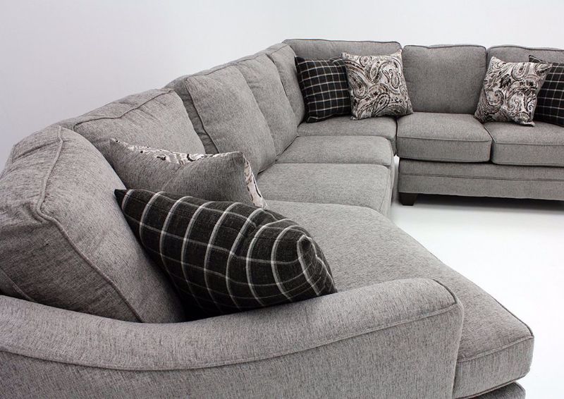 Fog Gray Endurance Sectional Sofa Showing the Left Side View | Home Furniture Plus Mattress