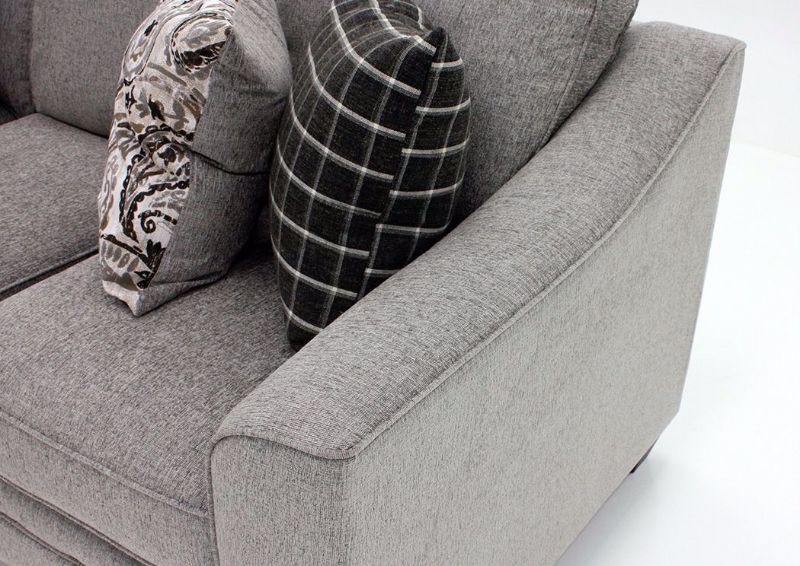 Fog Gray Endurance Sectional Sofa Showing Arm Detail | Home Furniture Plus Mattress