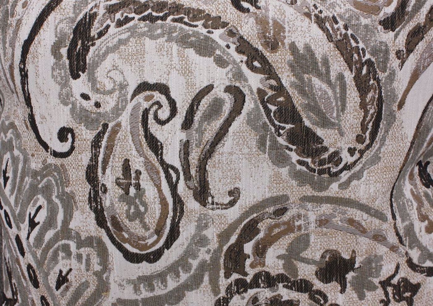 Fog Gray Endurance Sectional Sofa  Showing the Paisley Accent Pillow Upholstery | Home Furniture Plus Mattress