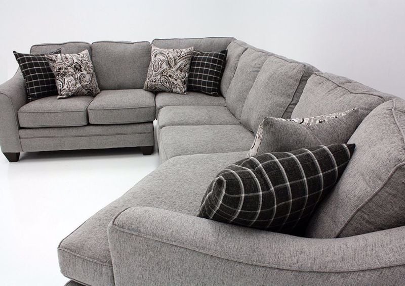 Fog Gray Endurance Sectional Sofa Showing the Side View | Home Furniture Plus Bedding