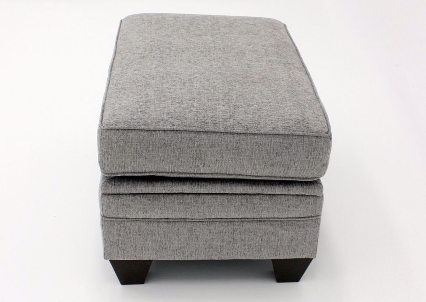 Endurance Storage Ottoman, Fog Gray, Side View | Home Furniture Plus Mattress