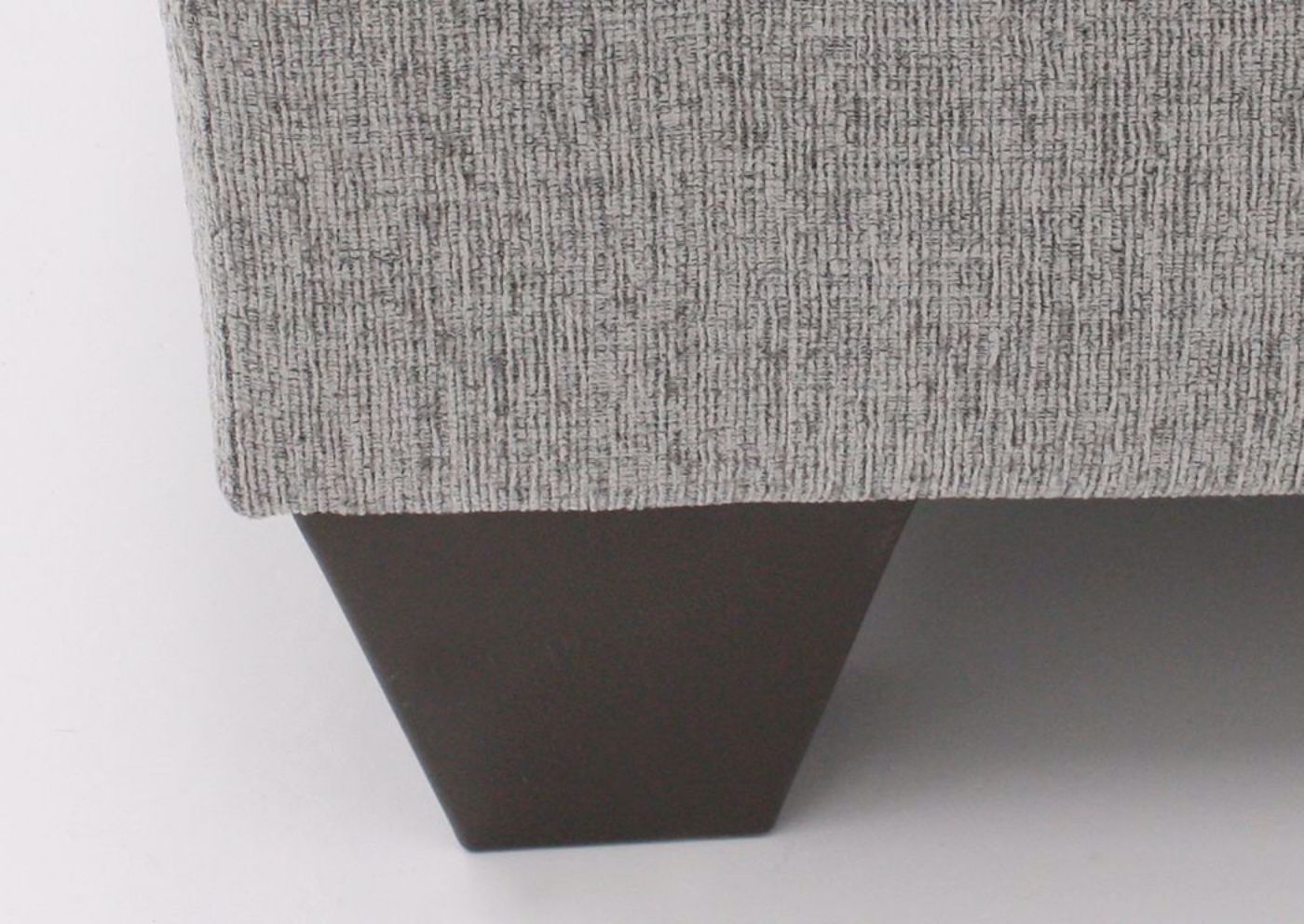 Endurance Storage Ottoman, Fog Gray, Foot Detail | Home Furniture Plus Mattress