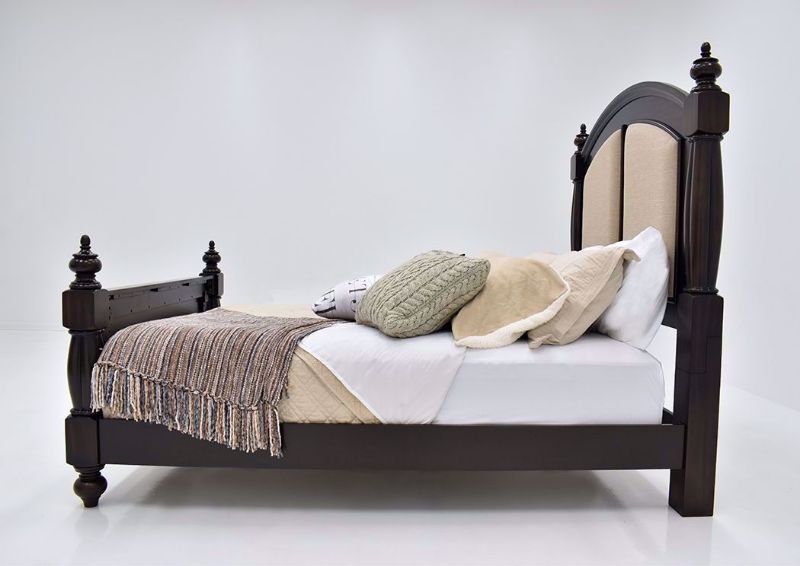 Dark Cherry Brown Harrison Queen Bed by Austin Showing the Side View | Home Furniture Plus Mattress