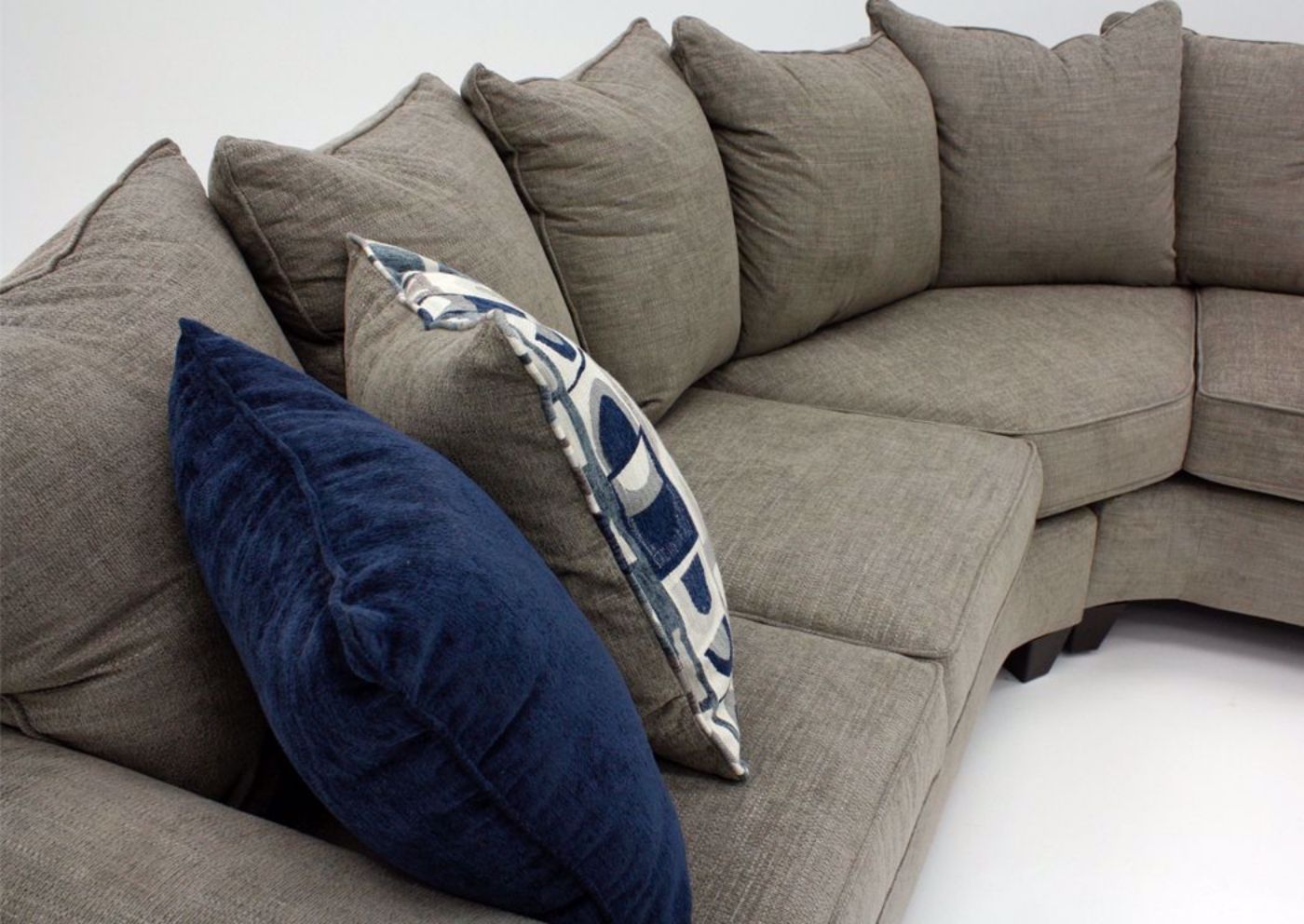 Alamo Sectional Sofa, Gray, Left View | Home Furniture Plus Bedding