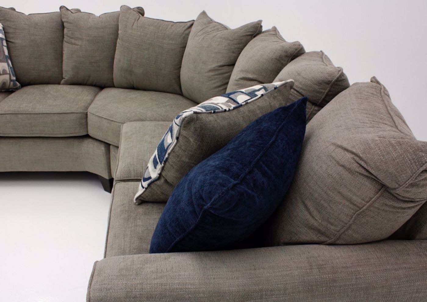Alamo Sectional Sofa, Gray, Right View | Home Furniture Plus Bedding