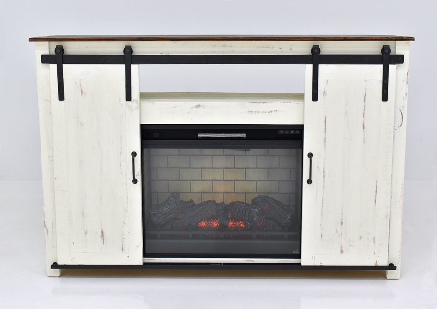 Front Facing View of the Maverick 67 Inch TV Stand with Fireplace by Vintage | Home Furniture Plus Bedding