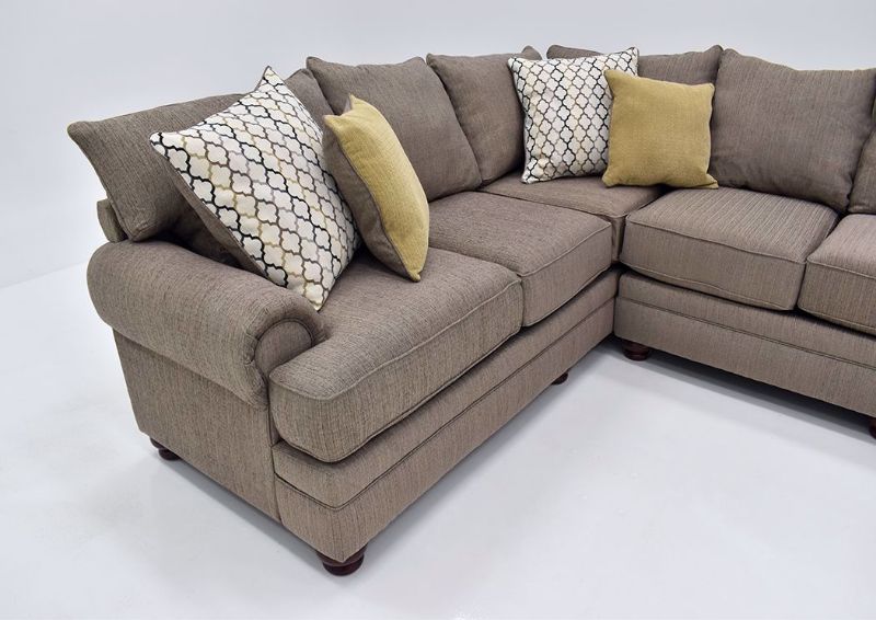 Brown Essence Sectional by Albany Showing the Left Side Sofa Detail | Home Furniture Plus Mattress