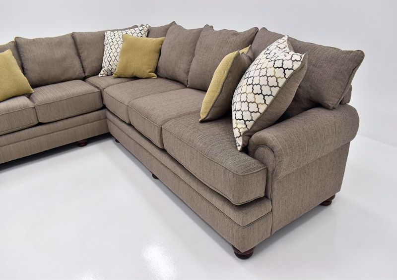 Brown Essence Sectional by Albany Showing the Right Side Sofa Detail | Home Furniture Plus Mattress