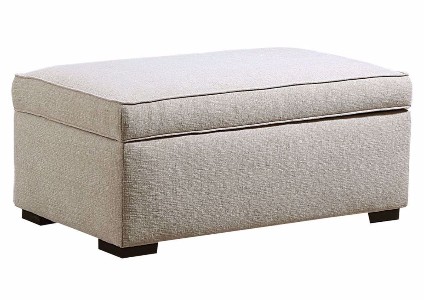 Cream Boston Storage Ottoman by Lane at an Angle | Home Furniture Plus Bedding