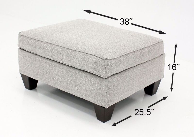 Brown Tweed Dante Storage Ottoman by Lane Dimensions | Home Furniture Plus Mattress
