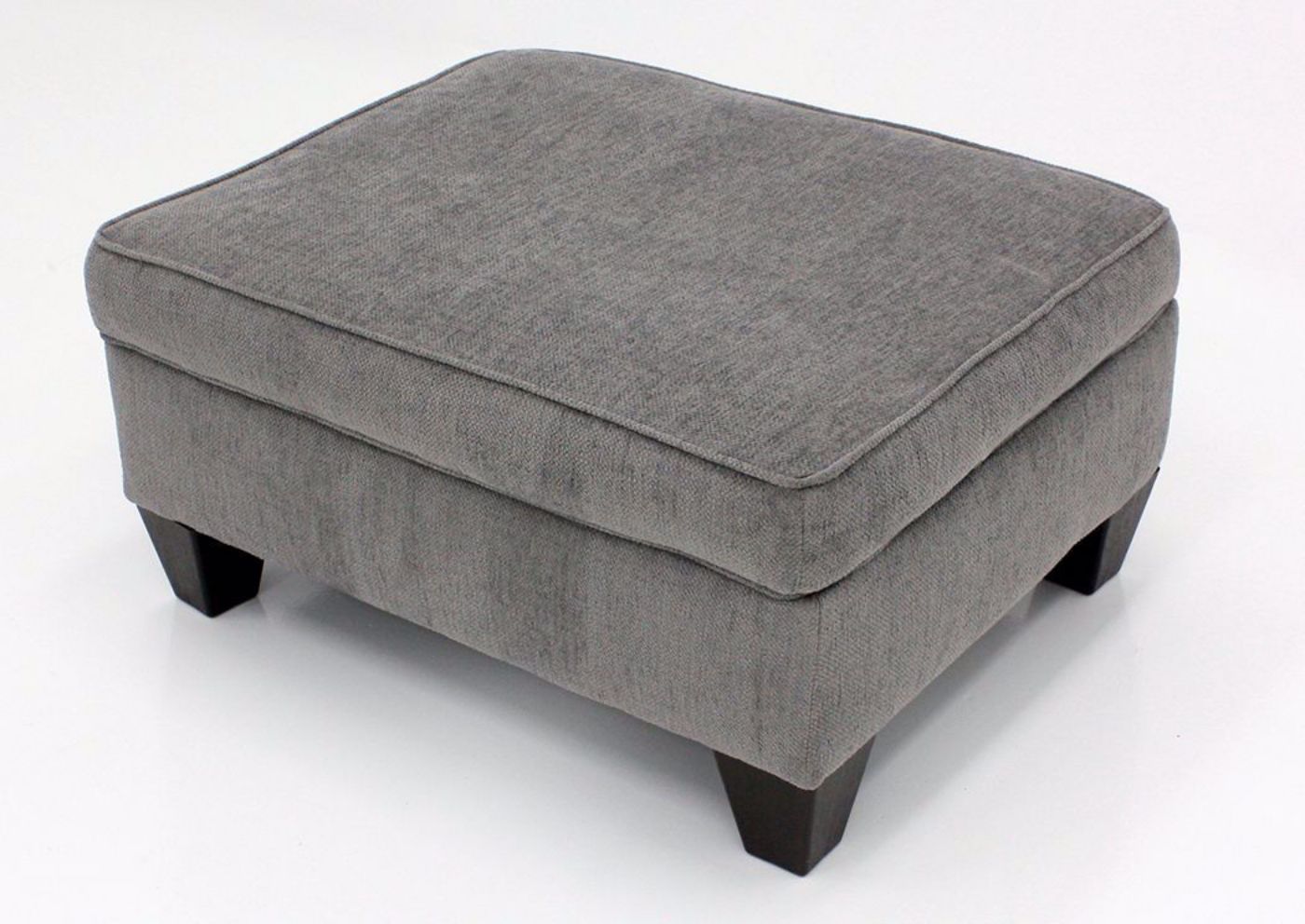 Smoke Gray Surge Storage Ottoman by Lane at an Angle | Home Furniture Plus Mattress