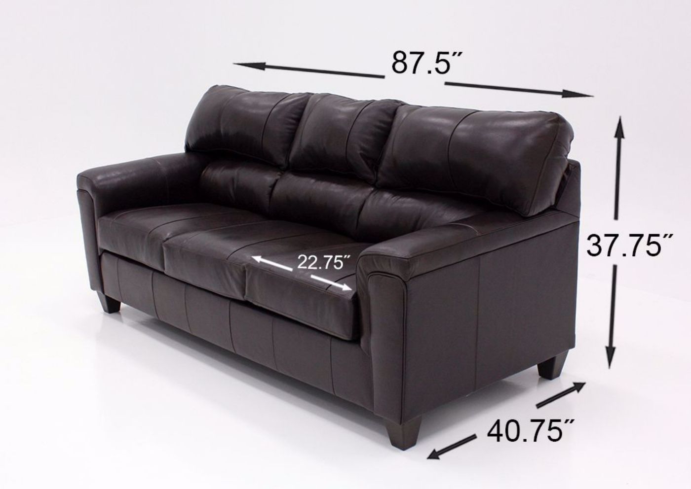 Dark Brown Soft Touch Sofa Dimensions | Home Furniture Plus Bedding