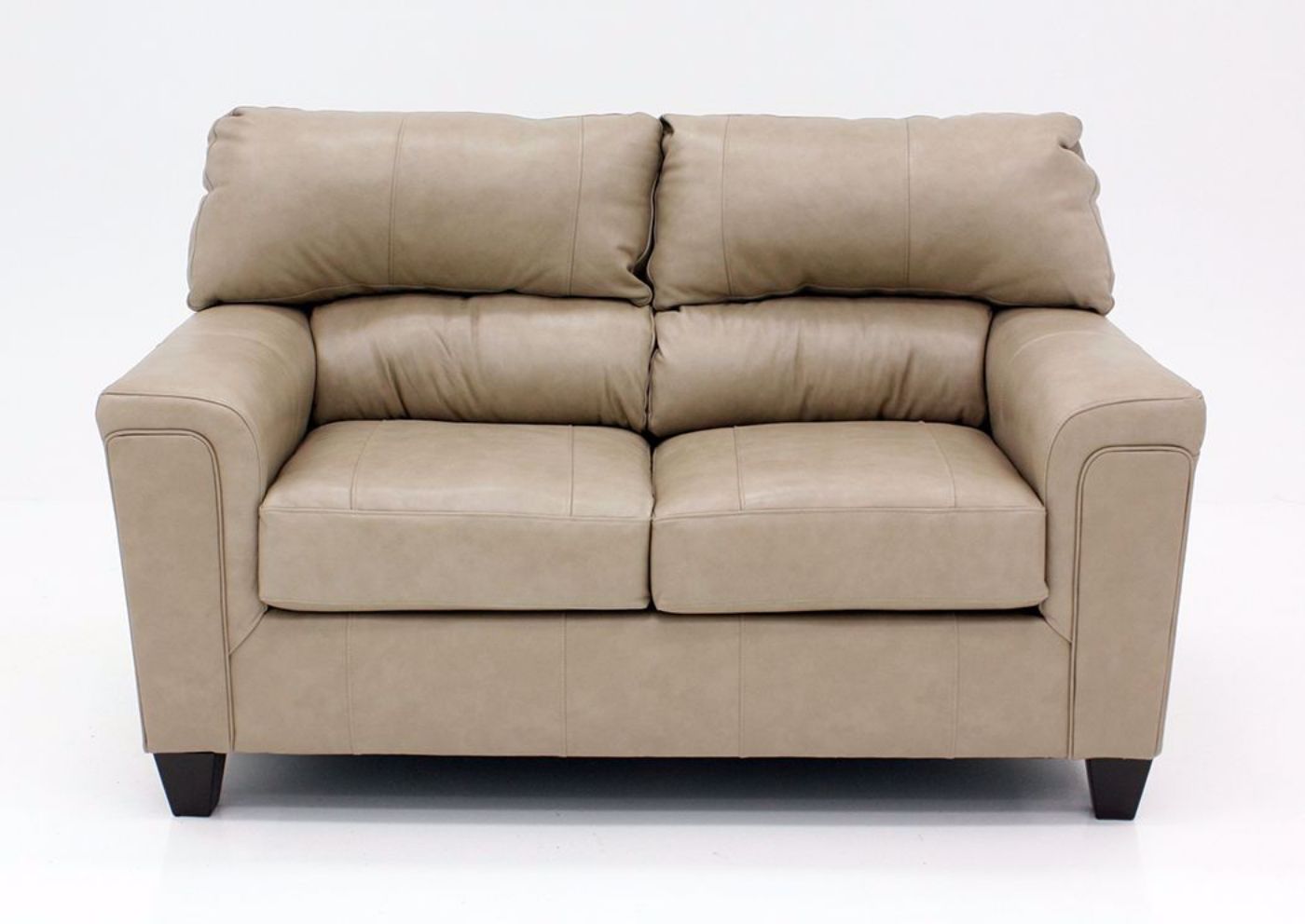 Putty Cream Soft Touch Loveseat, Front Facing | Home Furniture Plus Bedding