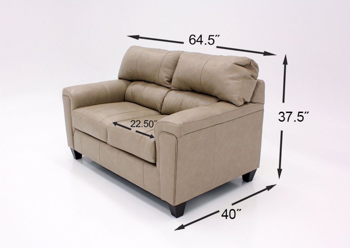 Putty Cream Soft Touch Loveseat Dimensions | Home Furniture Plus Bedding
