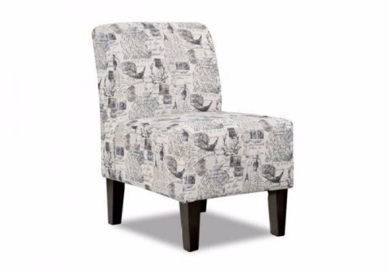 Amore Accent Chair with a Multi-Color Patterned Upholstery at an Angle | Home Furniture Plus Bedding