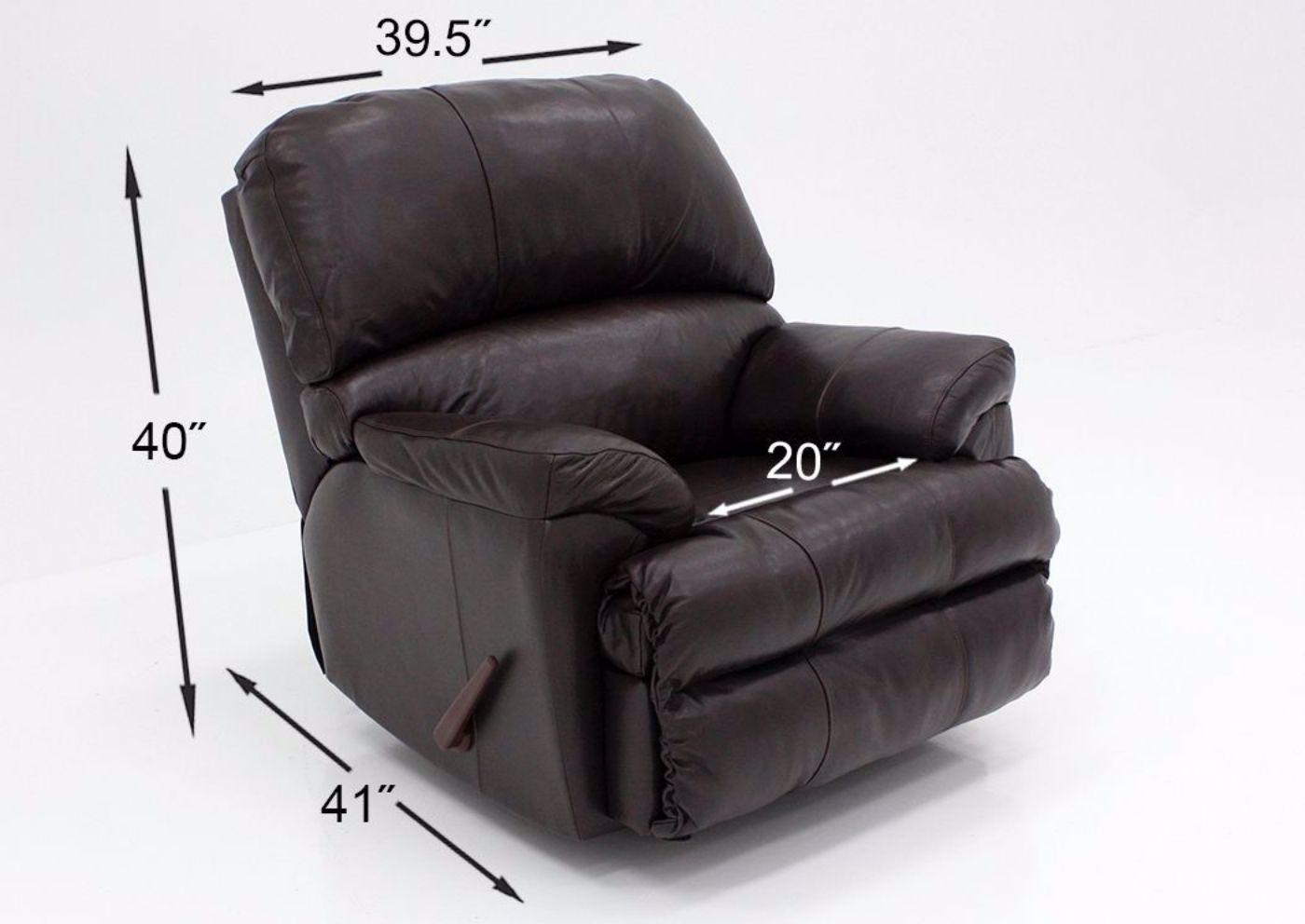 Dark Brown Soft Touch Recliner Dimensions | Home Furniture Plus Bedding