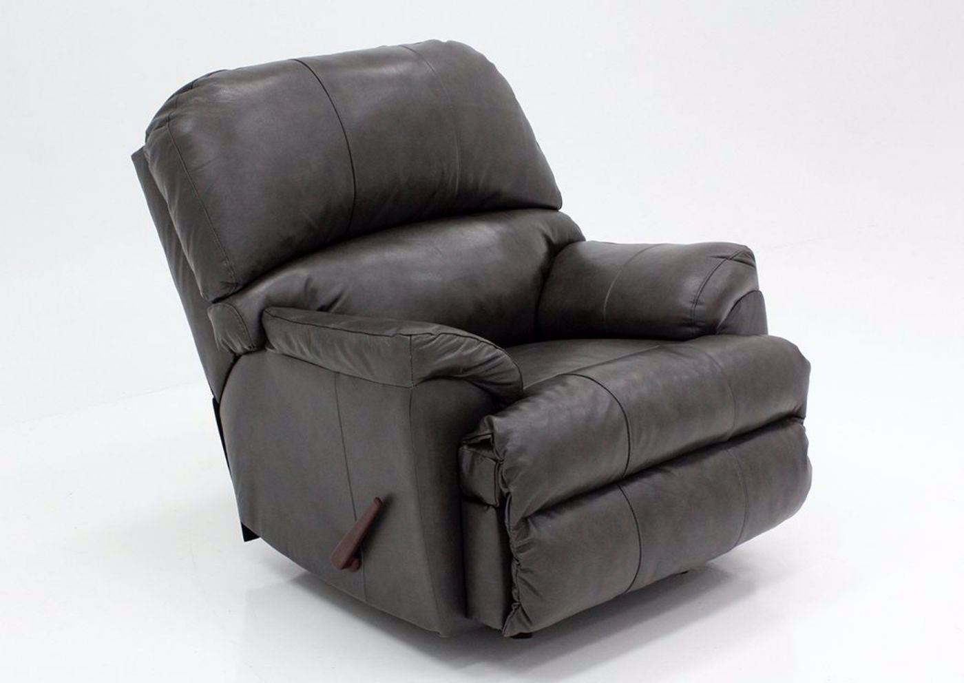 Fog Gray Soft Touch Recliner at an Angle | Home Furniture Plus Bedding