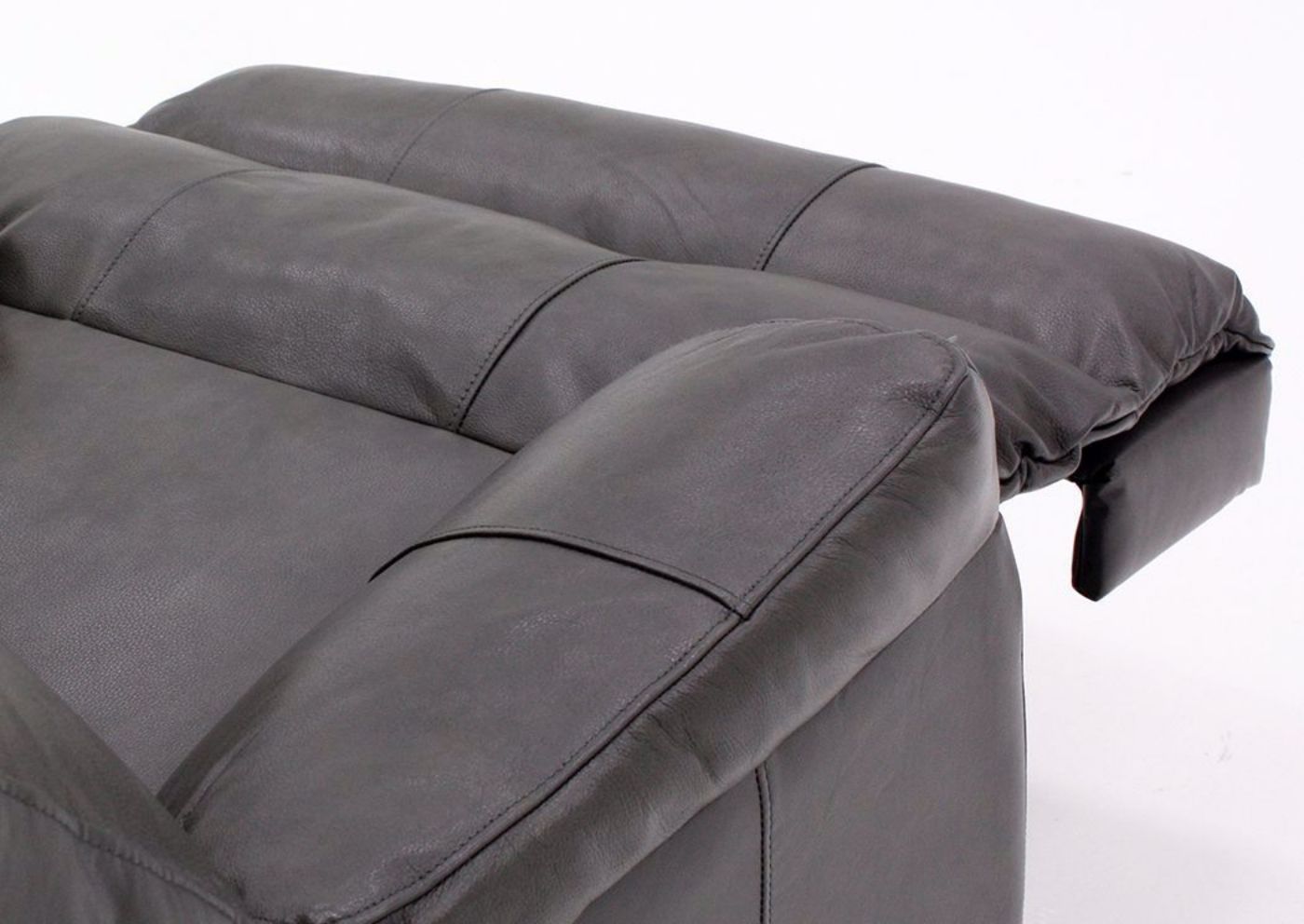 Fog Gray Soft Touch Recliner Showing the Chaise | Home Furniture Plus Bedding