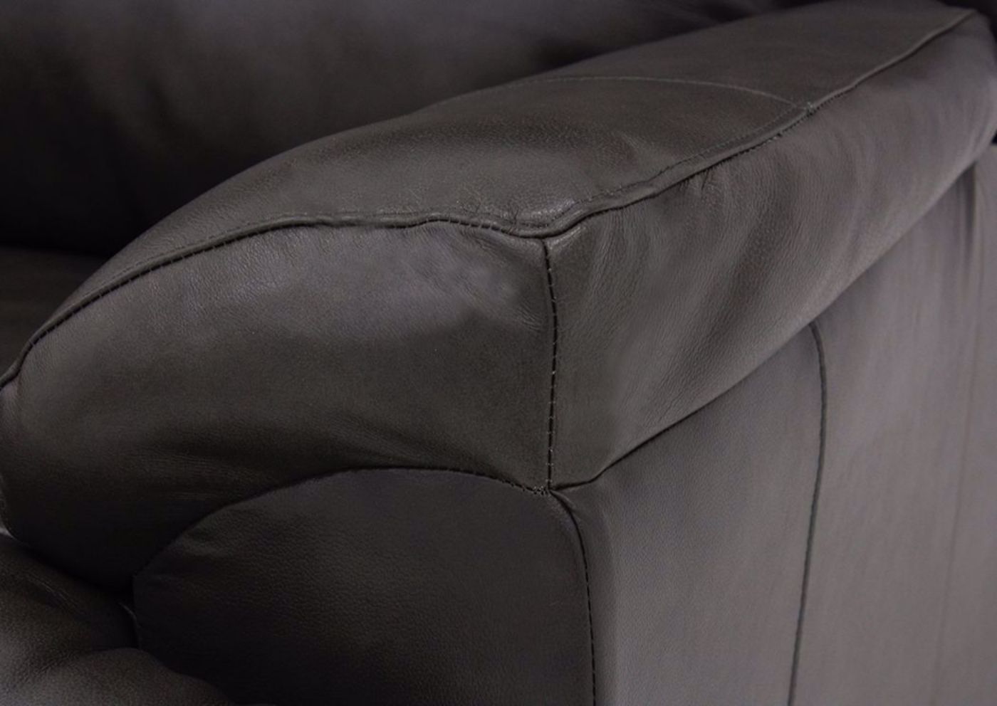 Fog Gray Soft Touch Recliner Padded Arm Detail | Home Furniture Plus Bedding