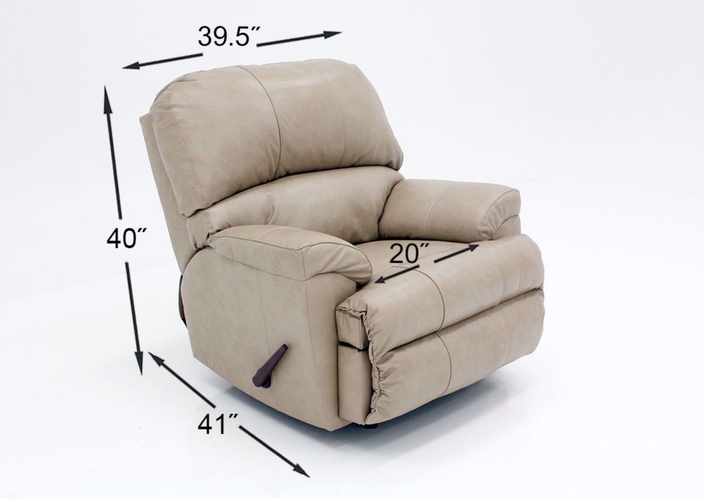 Putty Cream Soft Touch Recliner Dimensions | Home Furniture Plus Bedding