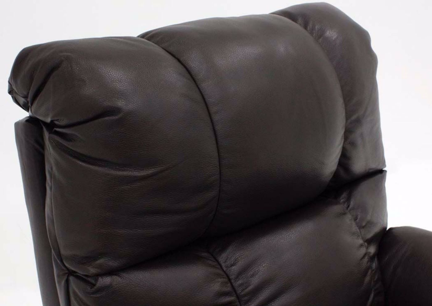 Dark Brown Chaps Leather Recliner by Lane Home Furnishings Showing the Seat Back | Home Furniture Plus Mattress