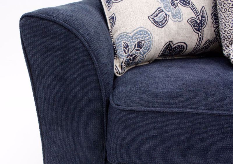 Prelude Sofa with Chaise, Blue, Arm Detail | Home Furniture Plus Bedding
