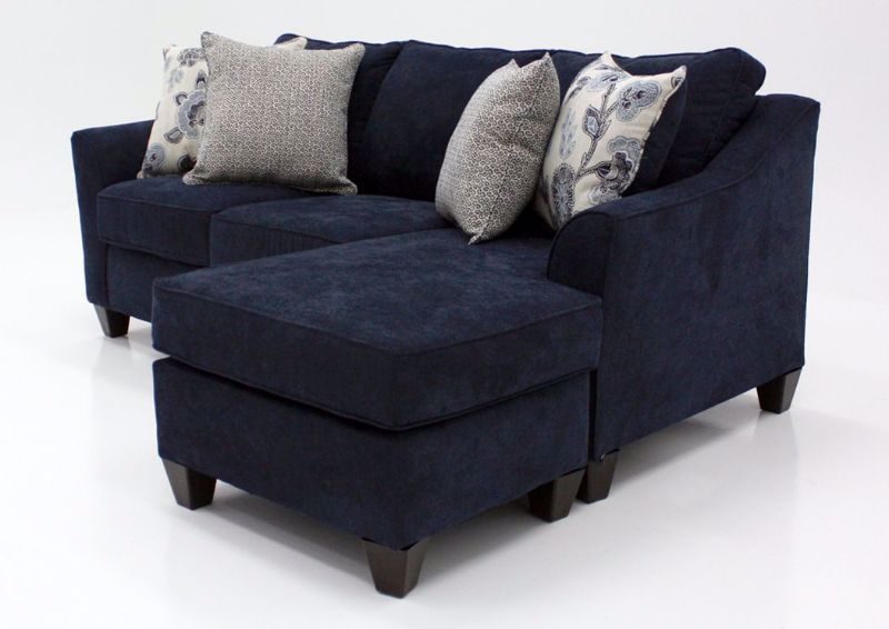 Prelude Sofa with Chaise, Blue, Right Angle View | Home Furniture Plus Bedding