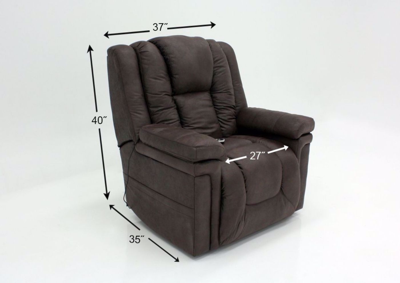 Brown Turbo POWER Lift Recliner Dimensions | Home Furniture Plus Mattress
