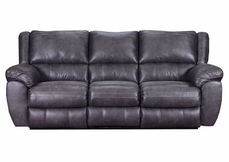 Gray Shiloh Reclining Sofa by Simmons Upholstery, Front Facing | Home Furniture Plus Mattress