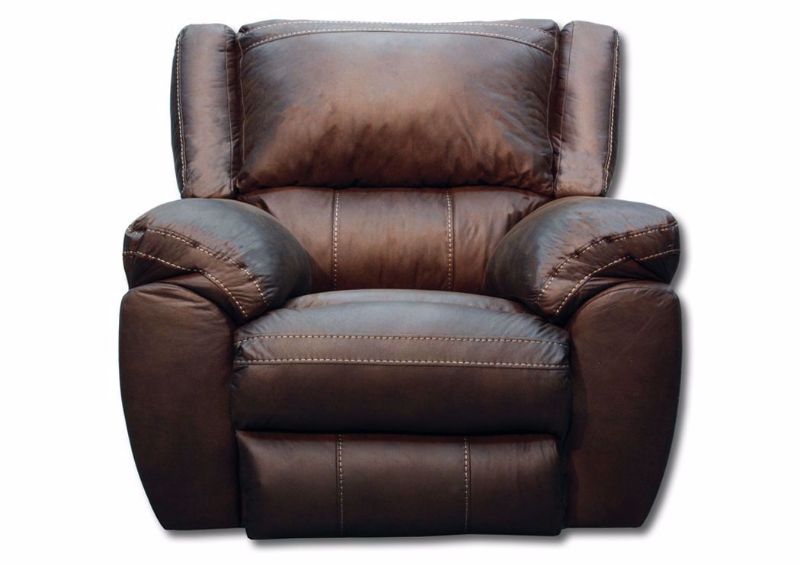 Brown Shiloh Rocker Recliner by Simmons Upholstery, Front Facing | Home Furniture Plus Mattress