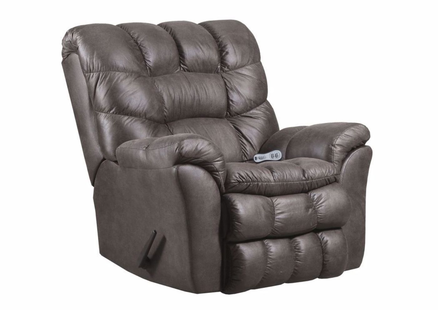 Gray Sawyer Rocker Recliner by Lane at an Angle | Home Furniture Plus Mattress