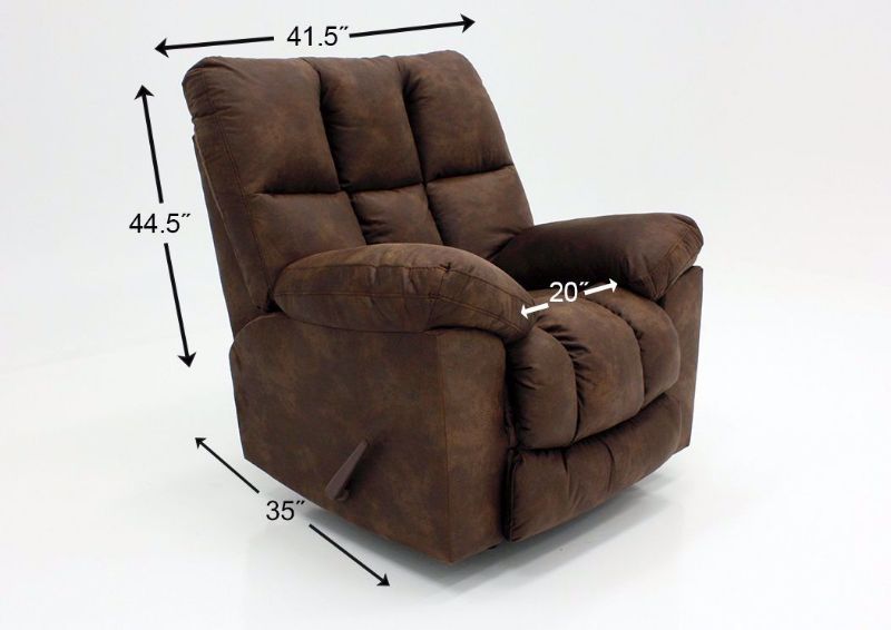 Walnut Brown Dorado Rocker Recliner by Lane Dimensions | Home Furniture Plus Mattress
