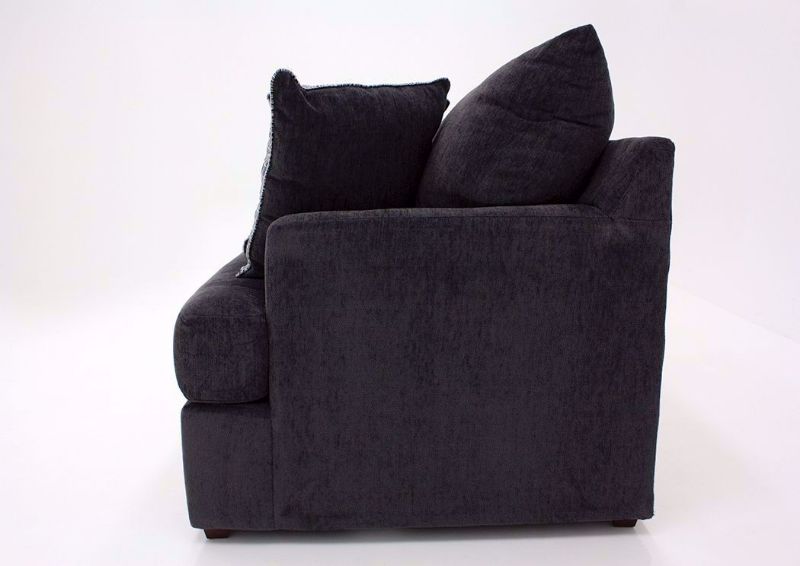 Charcoal Gray Stephenson Loveseat by Lane Showing the Side View | Home Furniture Plus Bedding