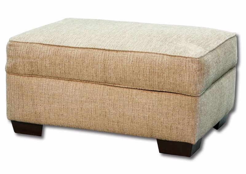 Reed Storage Ottoman, Light Brown, Angle | Home Furniture Plus Mattress