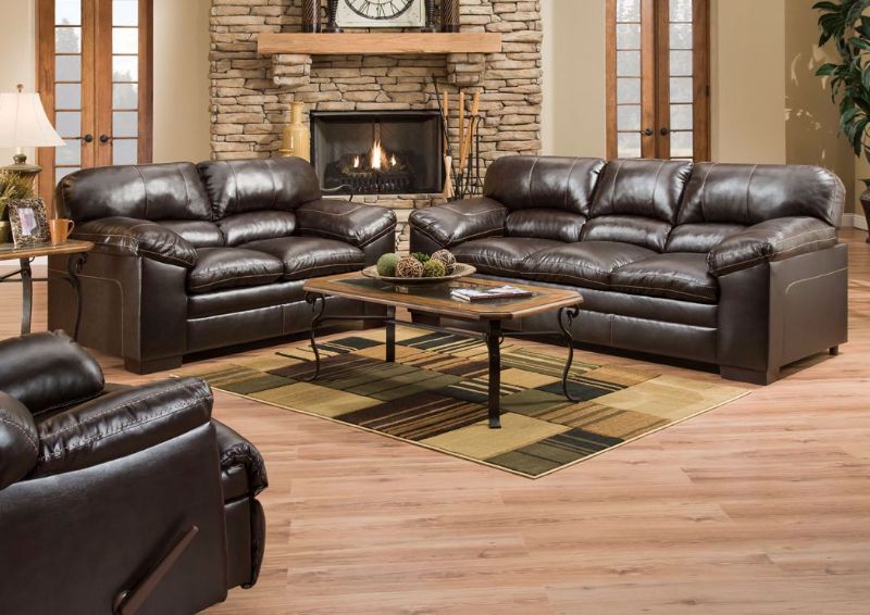 Picture of Peoria Reclining Sofa Set -Java Brown