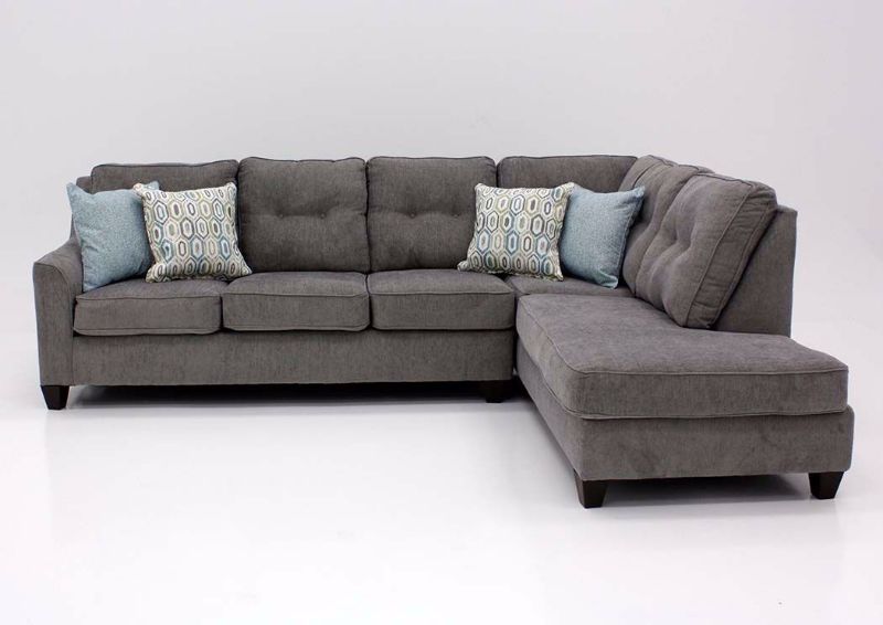 Smoke Gray Surge Sectional Sofa by Lane, Front Facing | Home Furniture Plus Bedding