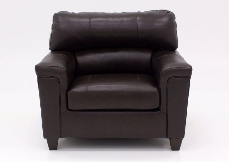 Dark Brown Soft Touch Chair, Front Facing | Home Furniture Plus Bedding