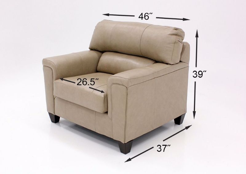 Putty Cream Soft Touch Chair Dimensions | Home Furniture Plus Bedding