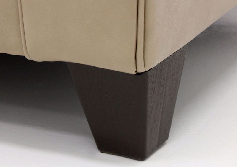 Putty Cream Soft Touch Chair Foot Detail | Home Furniture Plus Bedding