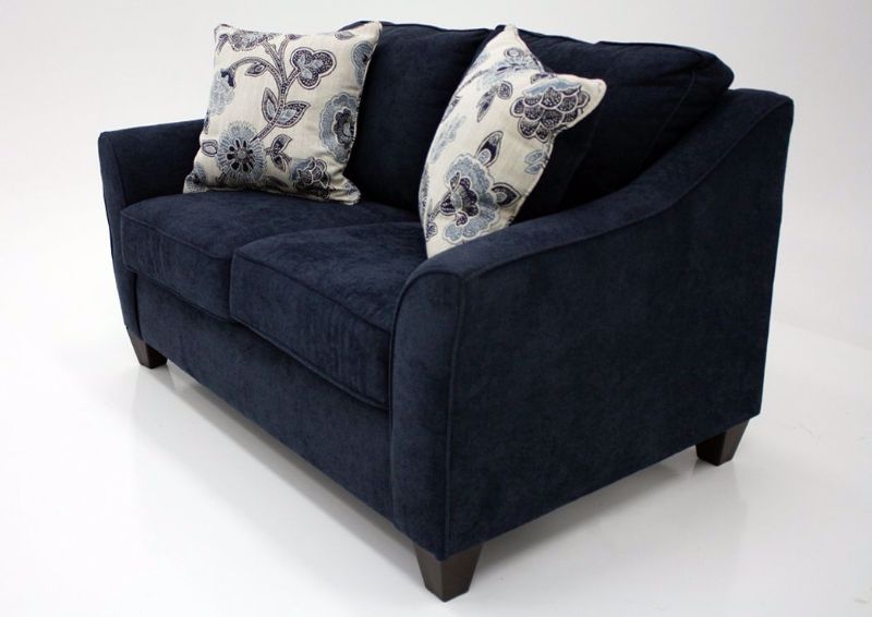 Blue Prelude Loveseat by Lane at an Angle | Home Furniture Plus Bedding