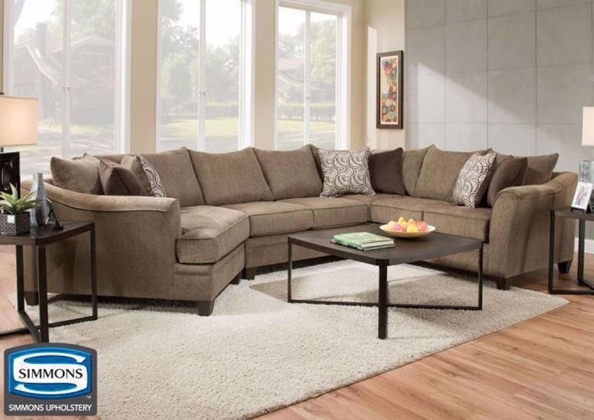 Hudson Sectional Sofa Light Brown Home Furniture